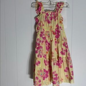 Zara Kids Dress with Pink and Orange Floral Pattern